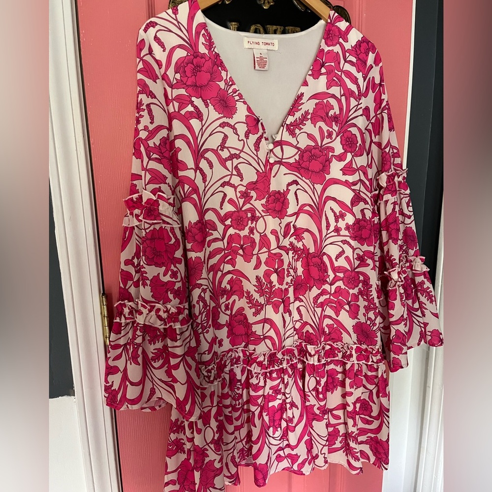 Flying Tomato hot Pink floral Dress